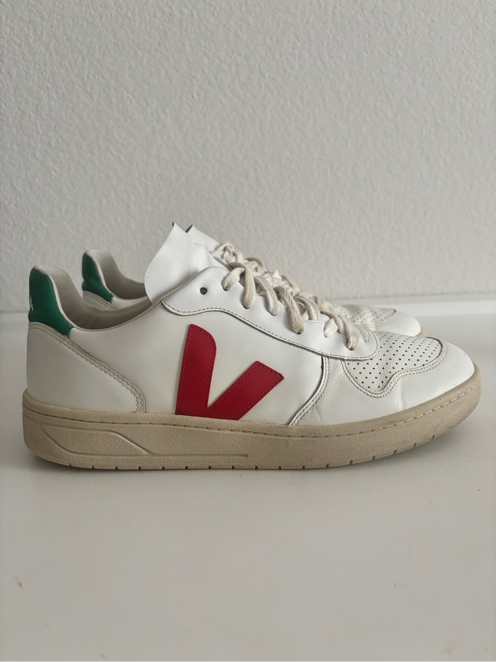 Veja Campo Leather Sneakers white red and green Mens Size 11